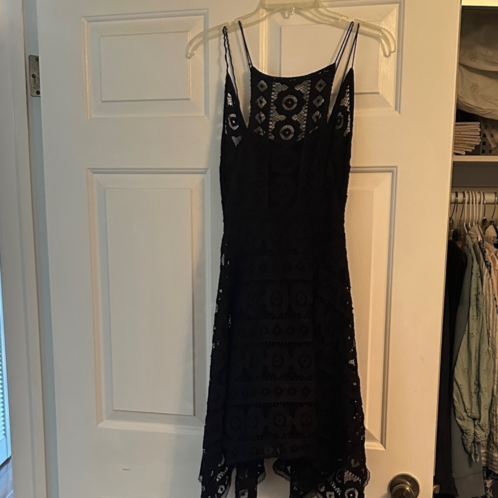 Free People Midnight Lace Mini Dress
